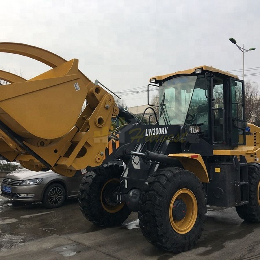 3 ton wheel loader LW300KV with log grapple