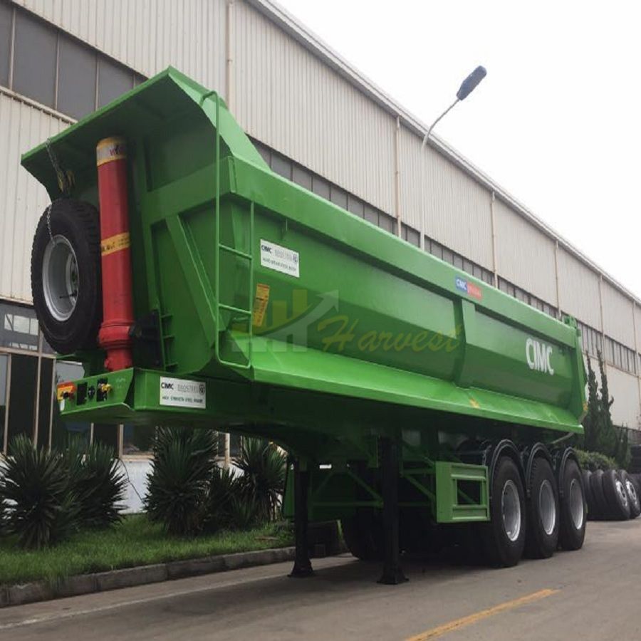 Cimc Manufacture 3 Axles Tipper Trailer / Tipper Truck Semi Trailer