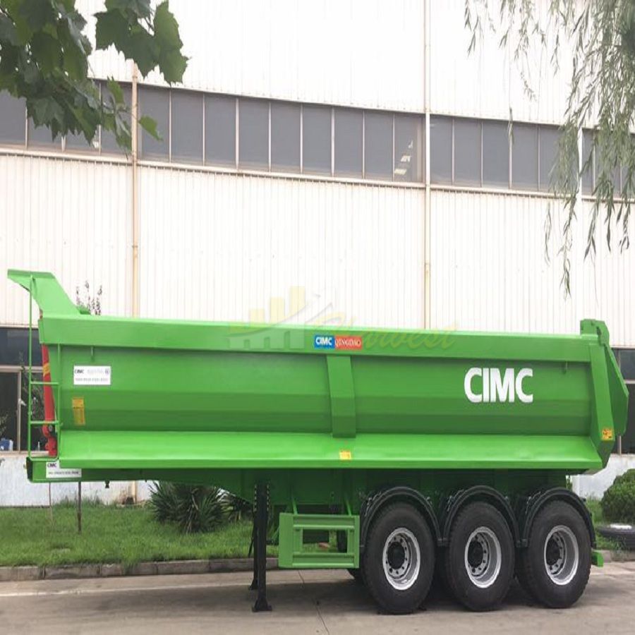 Cimc Manufacture 3 Axles Tipper Trailer / Tipper Truck Semi Trailer