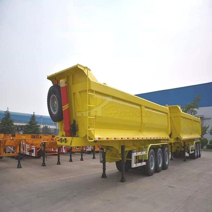 Cimc Manufacture 3 Axles Tipper Trailer / Tipper Truck Semi Trailer