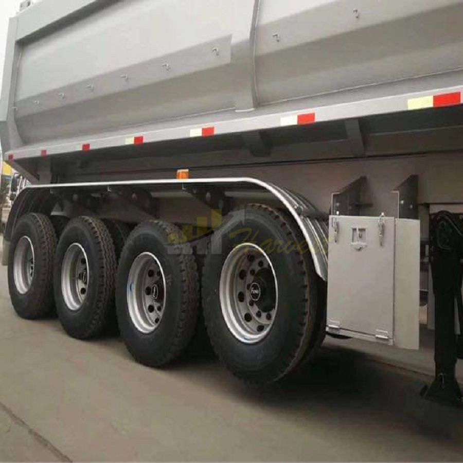 Aggregate 45cbm 80 Tons 4 Axles U-Shape Dump Truck Trailers /Tipper Semi Trailer