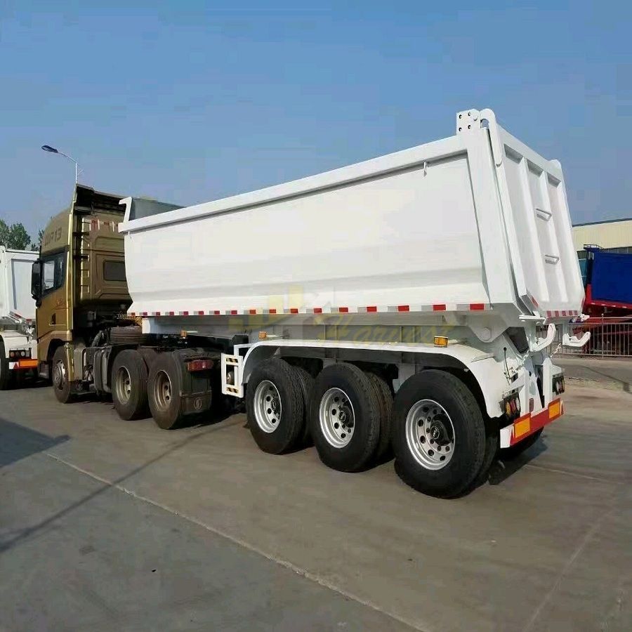 3 Axle Tipper Dump Semi Trailer 30 Cubic with U Shape Dumper Trailer