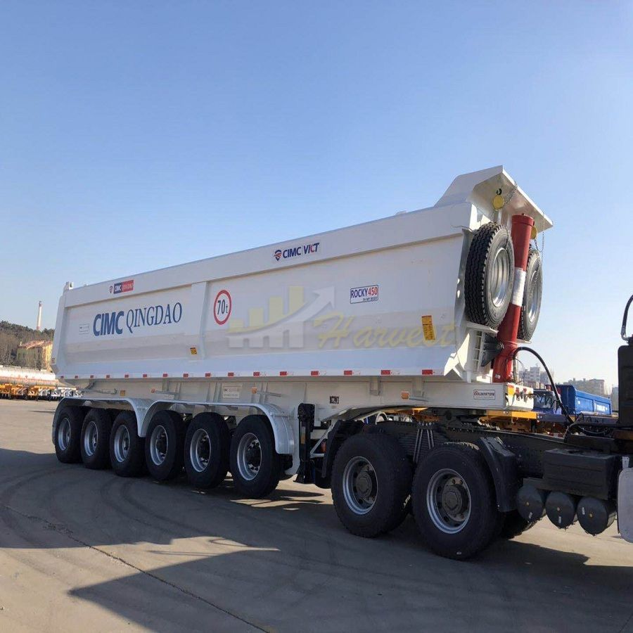 6 Axles 70 Ton U Shape Dump Trailer for Africa