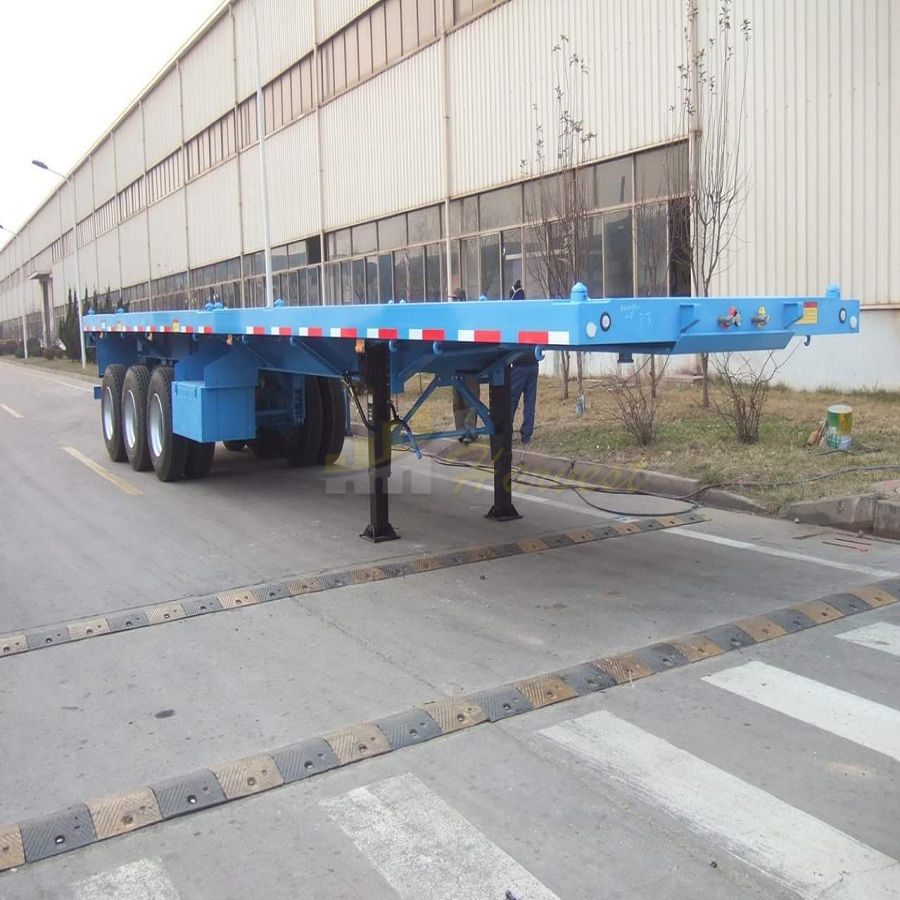 3 axles 40ft flatbed trailer container trailer