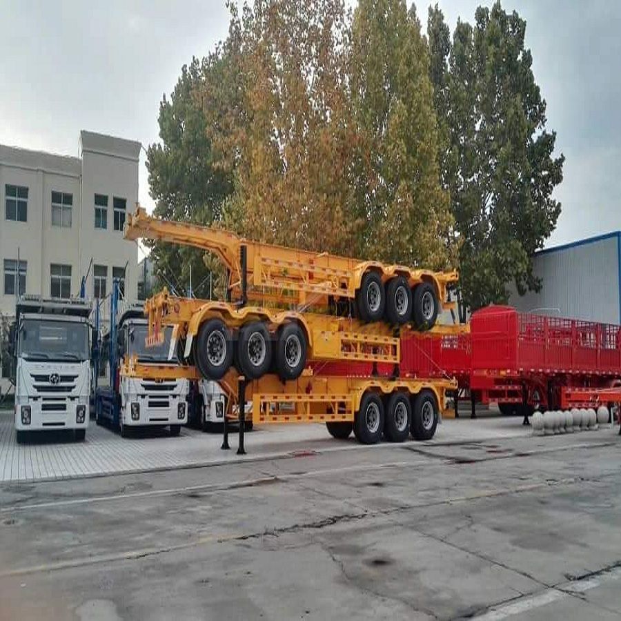 3 Axles 20ft 40ft Skeleton Container Semi Trailer