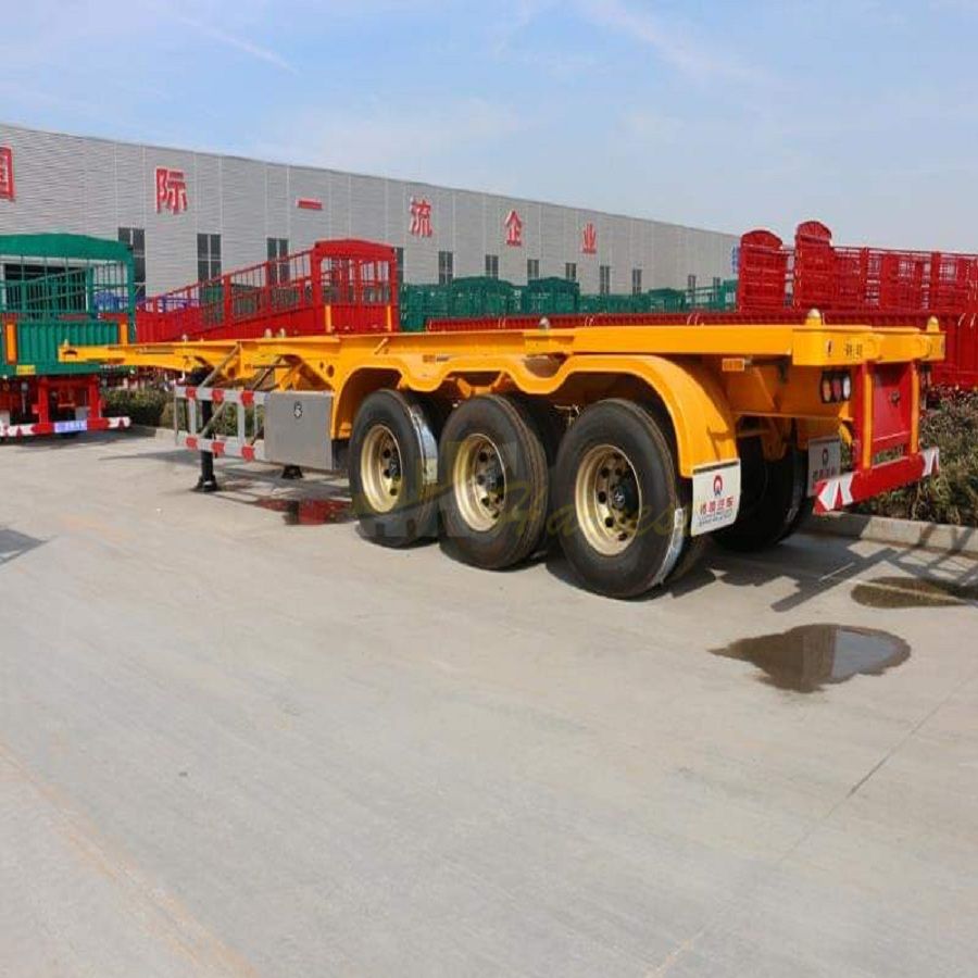 China 3 Axles 40ton 40FT Container Skeleton Trailer