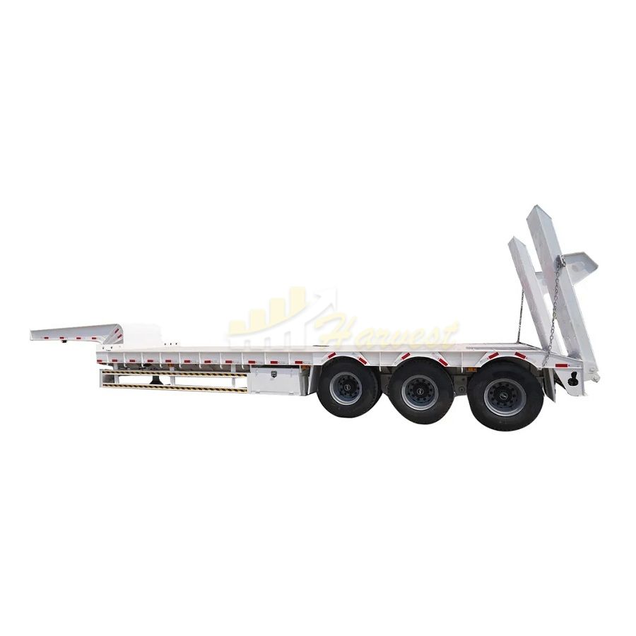 3 Axles 45 Ton Lowbed Cargo Lowboy Trailer