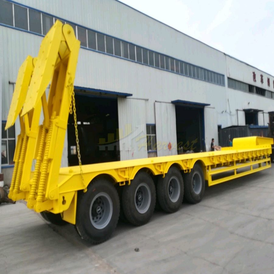 4 Axles 60 Ton Lowbed Semi Trailer