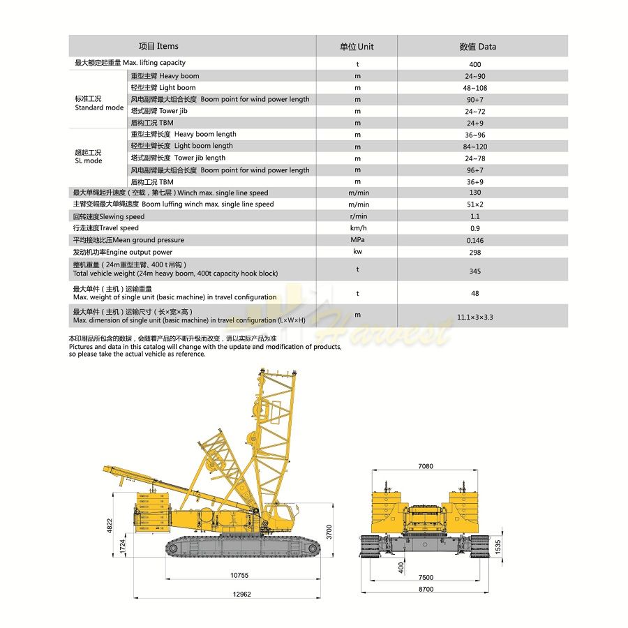 Crawler Crane With Imported Diesel Engine