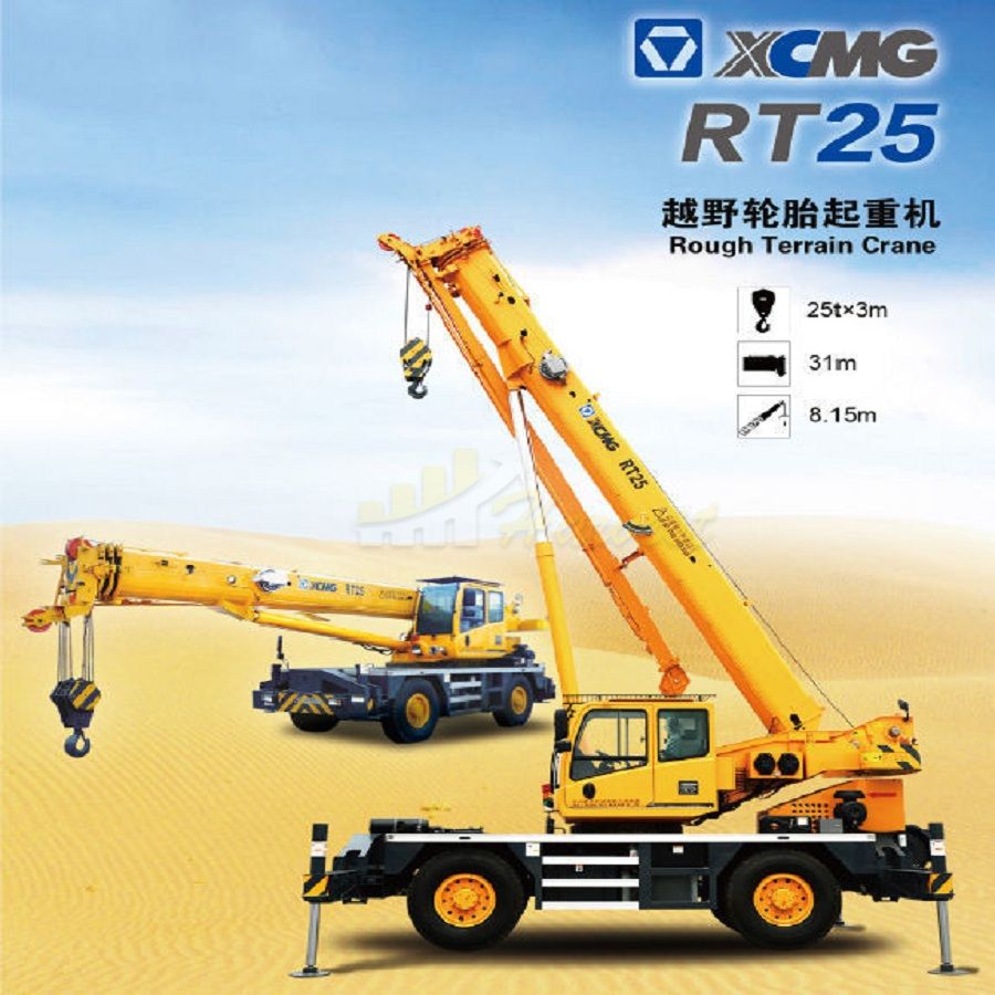 25 Ton Rough Terrain Crane RT25 from China Factory