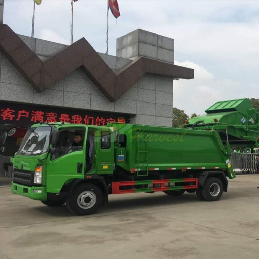 Sinotruk HOWO 4X2 5m3 Garbage Compactor Truck 3 Tons Garbage Truck