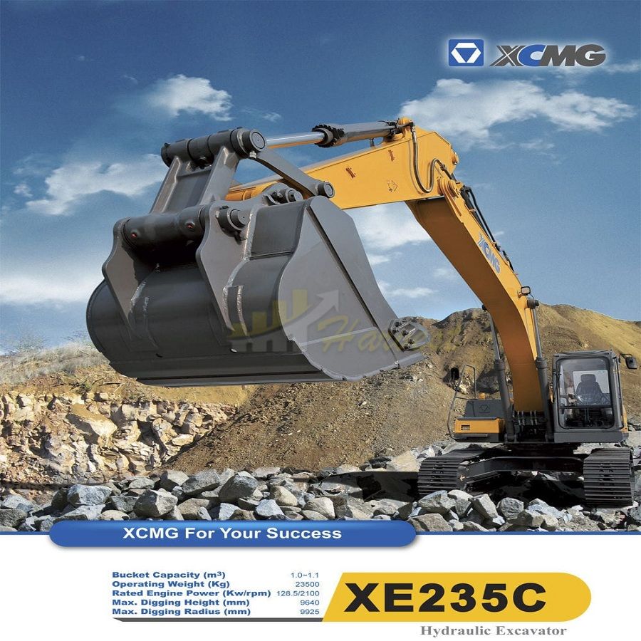 23t XE235C Crawler Excavator with ISUZU engine & Kawasaki Hydraulic System