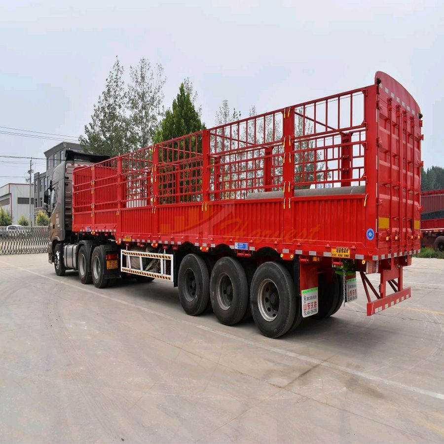 40 Feet 40 Ton 3 Axles Fence Cargo Trailer