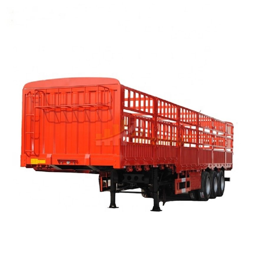 3 Axle Fence Semi-trailer 13m Cargo Side Wall Poultry Transport Trailer