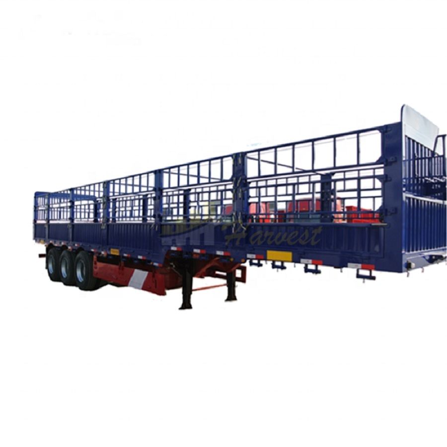 3 Axle Fence Semi-trailer 13m Cargo Side Wall Poultry Transport Trailer