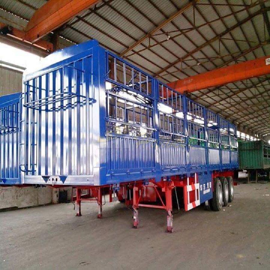 3 Axle Heavy Duty Fence Cargo Trailer Side Wall Semi-trailer