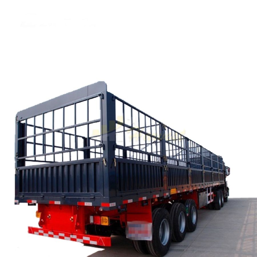 3 Axle Heavy Duty Fence Cargo Trailer Side Wall Semi-trailer