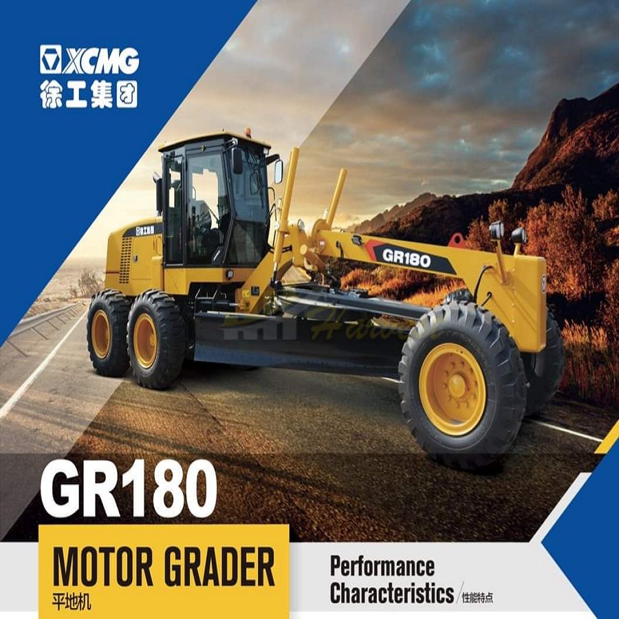 XCMG Motor Grader Gr180 with Ripper and Blade for Sale