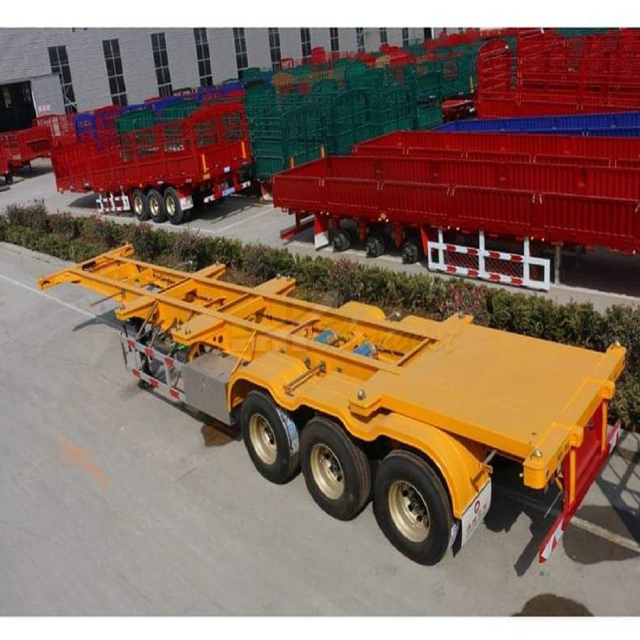 China 3 Axles 40ton 40FT Container Skeleton Trailer