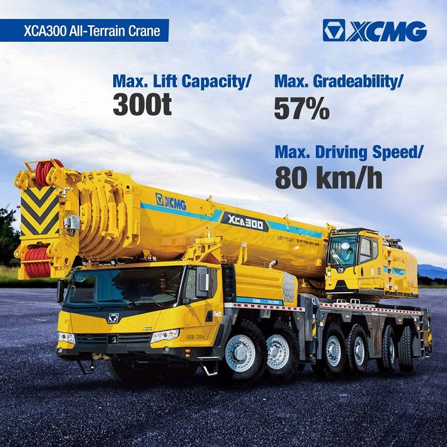 XCMG 300 Ton XCA300U All Terrain Crane