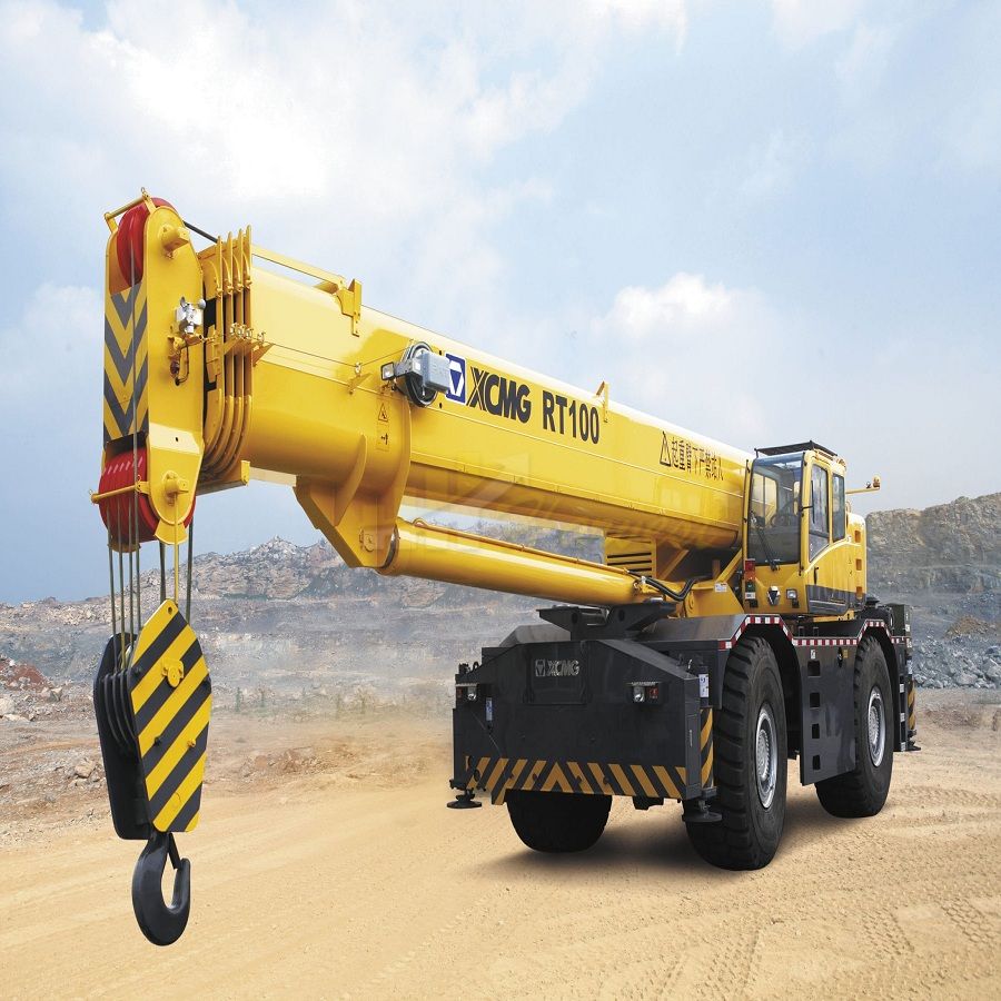 Hot Selling 100 Ton RT100  Rough Mobile Terrain Crane with Best Quality