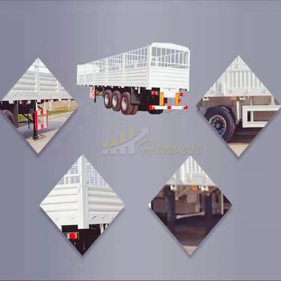 3 Axles 40 Ton Fence Cargo Truck