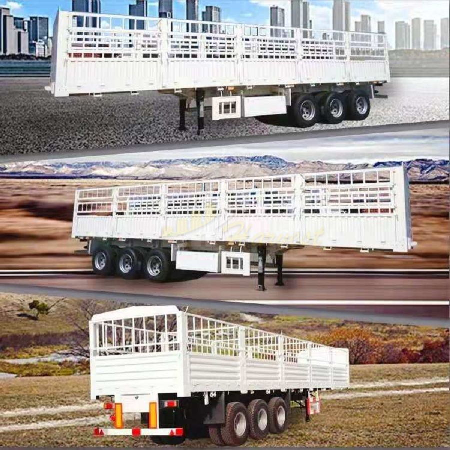 3 Axles 40 Ton Fence Cargo Truck