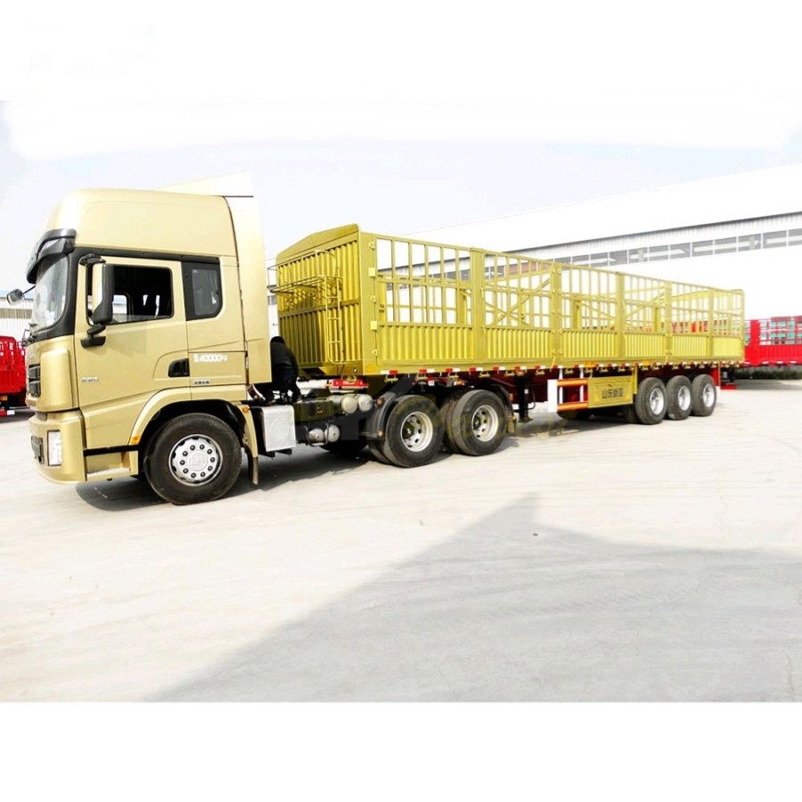 3 Axle Fence Semi-trailer 13m Cargo Side Wall Poultry Transport Trailer