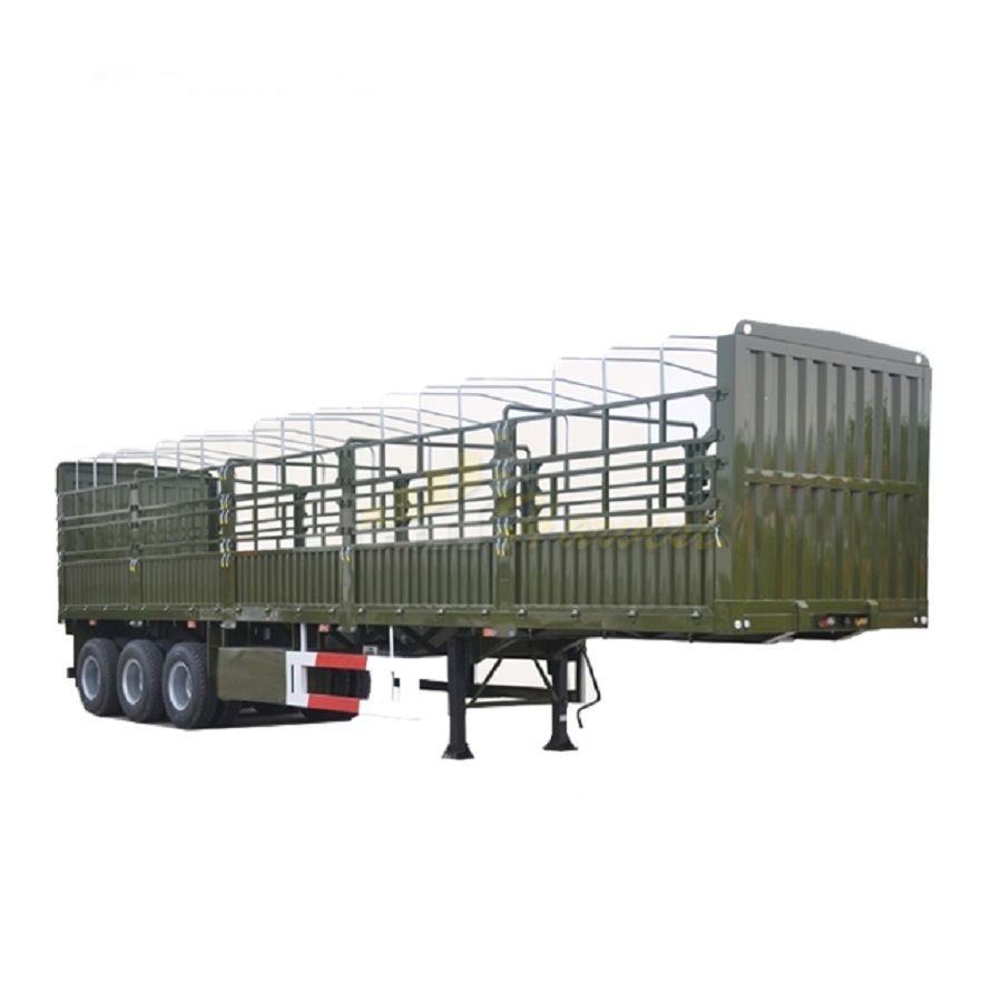 3 Axle Heavy Duty Fence Cargo Trailer Side Wall Semi-trailer